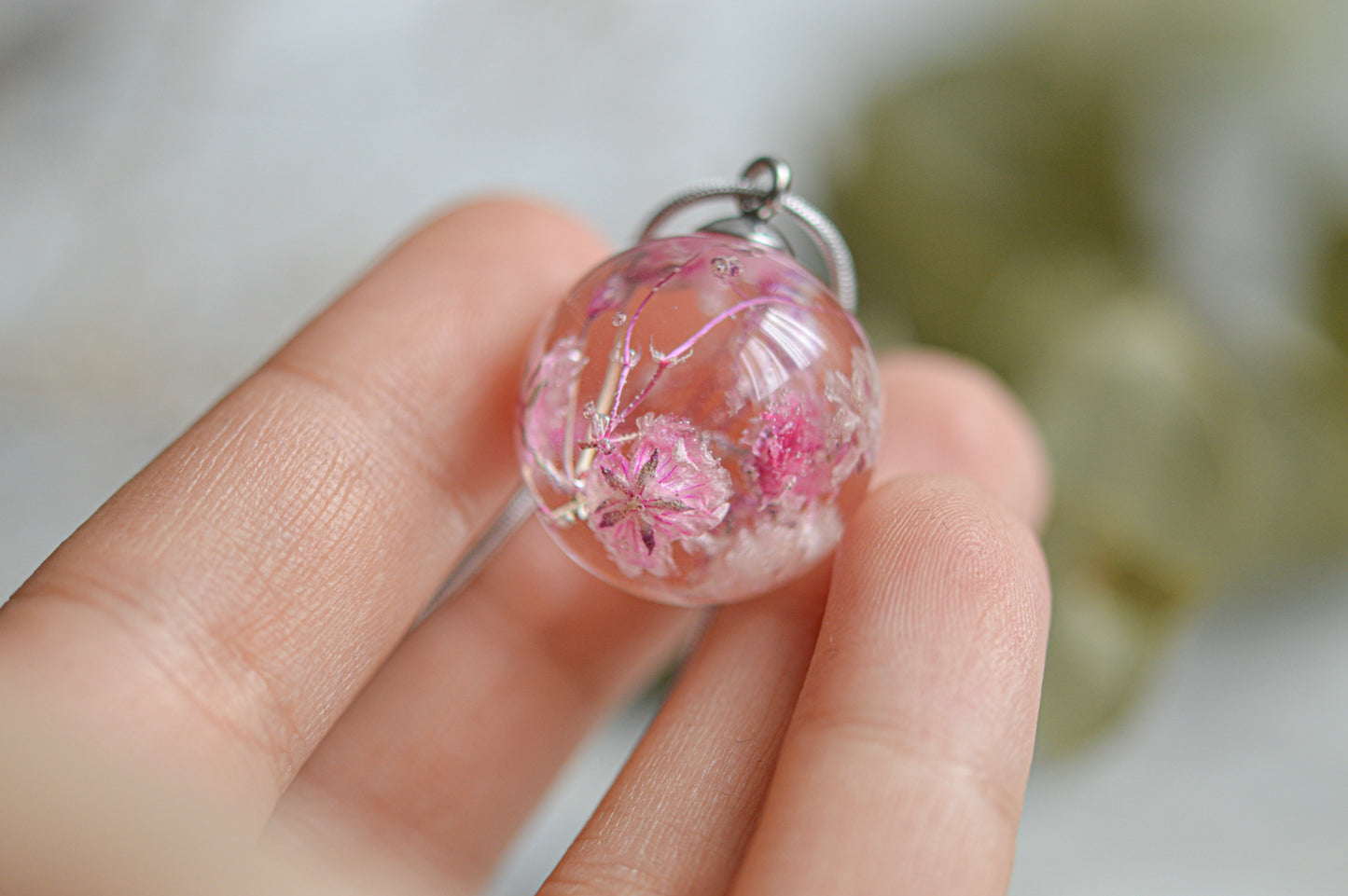 Gypsophila necklace